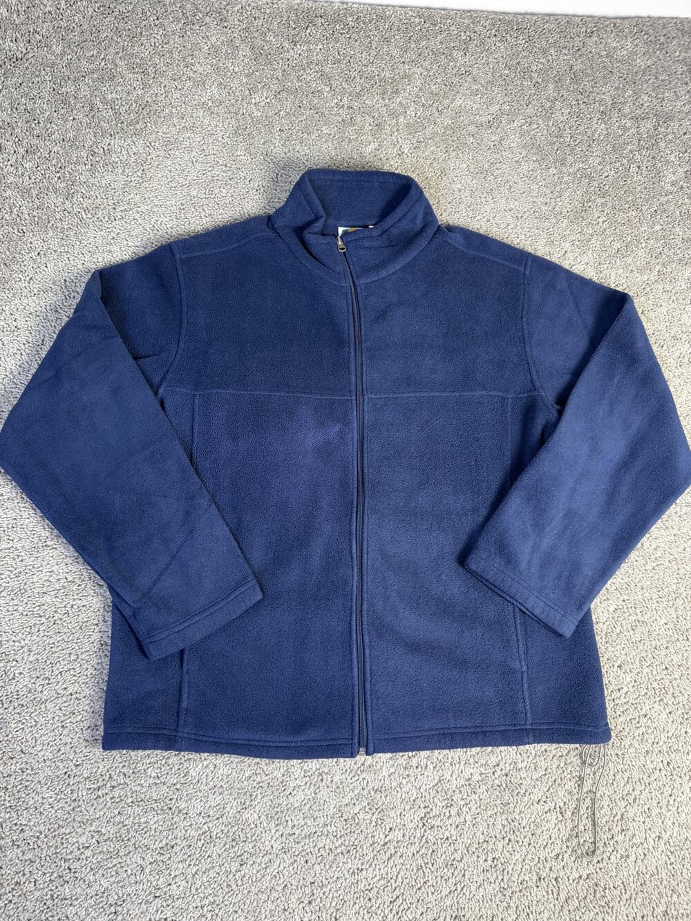 Bass Pro Shops Jacket Mens L Blue Windbreaker Fleece Lined Full Zip Pockets